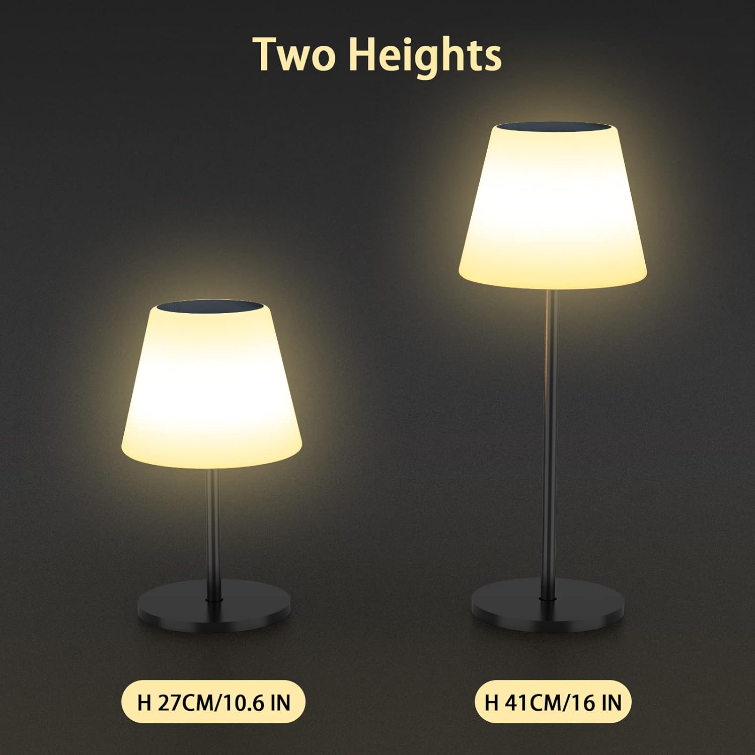 Lampa de Masă, Încărcare Solară și USB-C, Lumină Multicoloră RGBW, Telecomanda, ClassLights