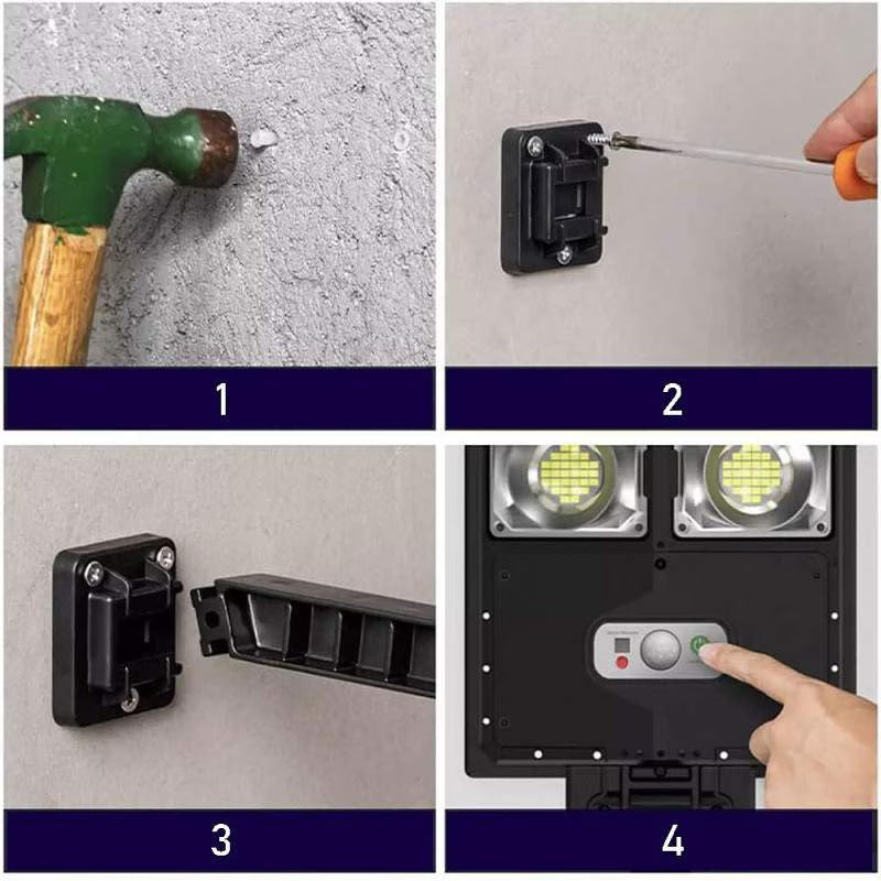 Lampa Solara Stradala LED 120W, Senzor Miscare, Telecomanda