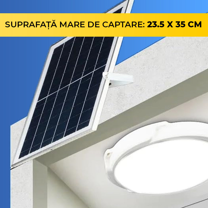 Aplică LED 200W cu Panou Solar, Interior/Exterior, Plafonieră Patrată, Lumină Rece/Caldă, ClassLights