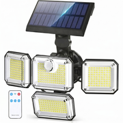 Lampa Solara Dubla 333 LED-uri, 3000 Lumeni, Senzor de Miscare si Panou Solar