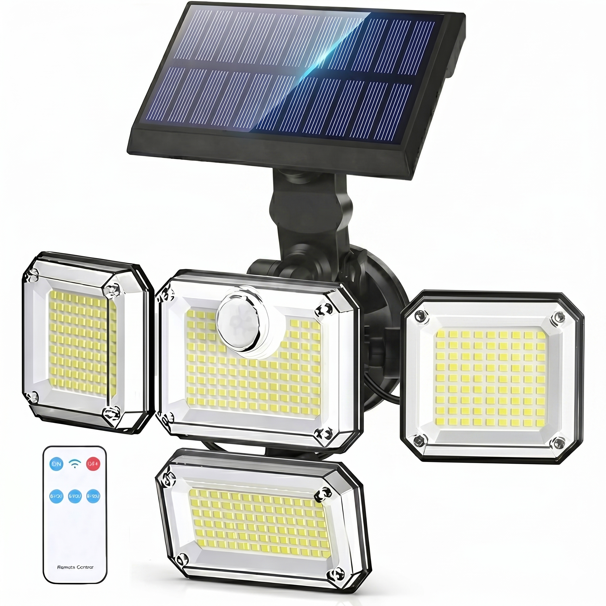 Lampa Solara Dubla 333 LED-uri, 3000 Lumeni, Senzor de Miscare si Panou Solar