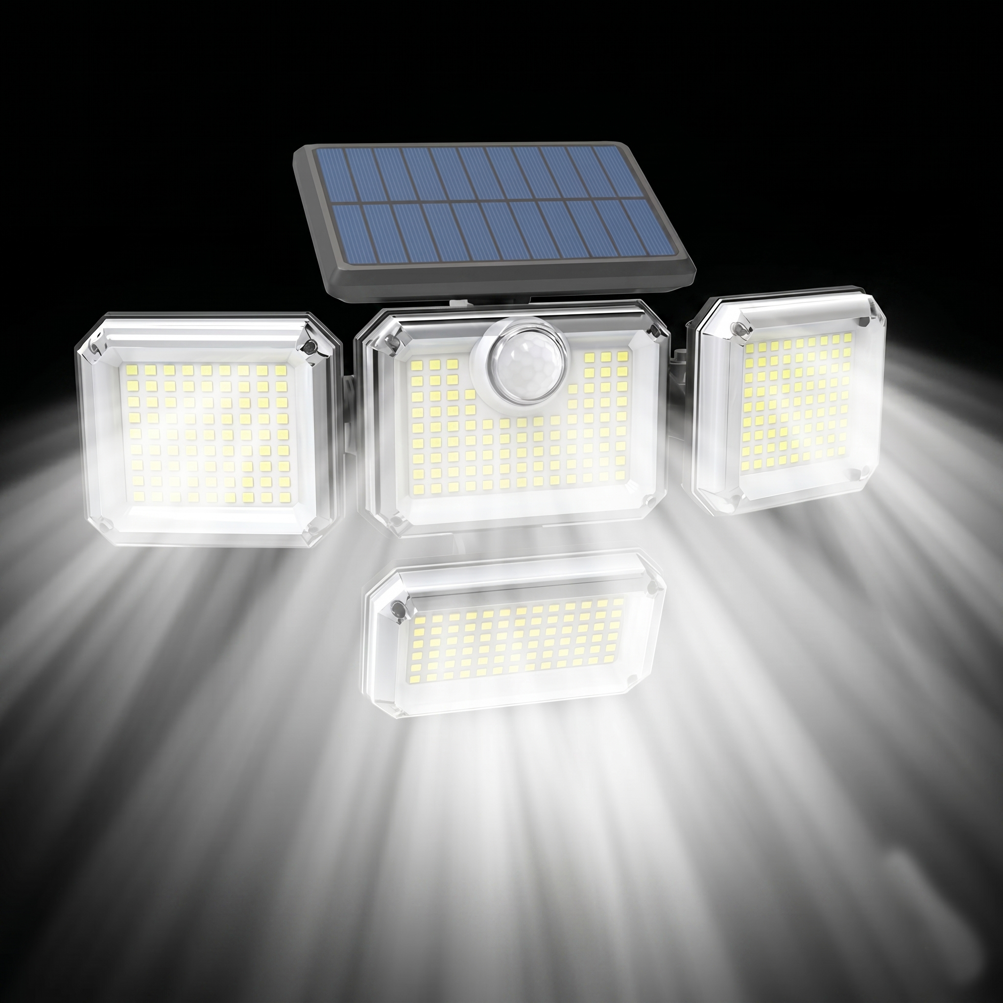 Lampa Solara Dubla 333 LED-uri, 3000 Lumeni, Senzor de Miscare si Panou Solar