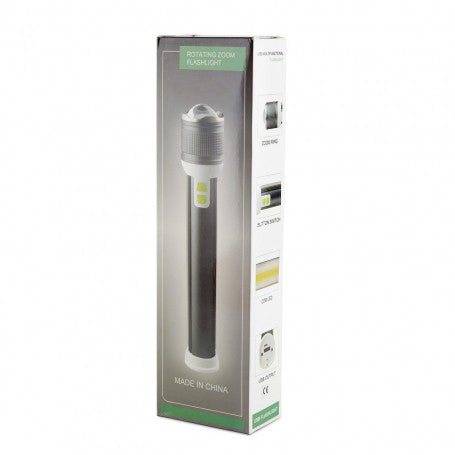 Lanterna cu Acumulator Led Alb-Rosu 2 Comutatoare