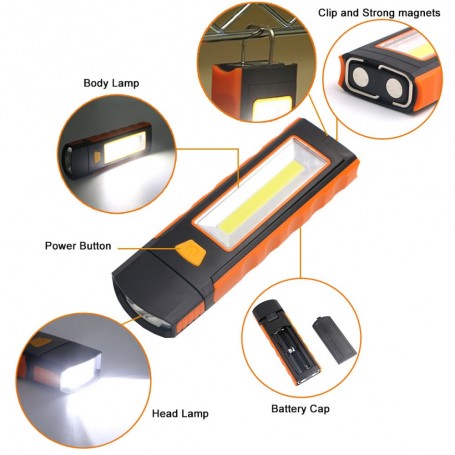 Lanterna de Lucru Led COB 3W Magnetica