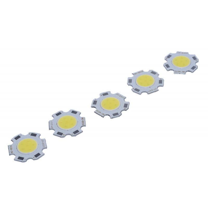 Led Cob 7W 11mm , Alb-Rece