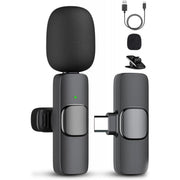 Microfon Vlogging, Wireless, Acumulator 65mAh, Lavariera, Type-C