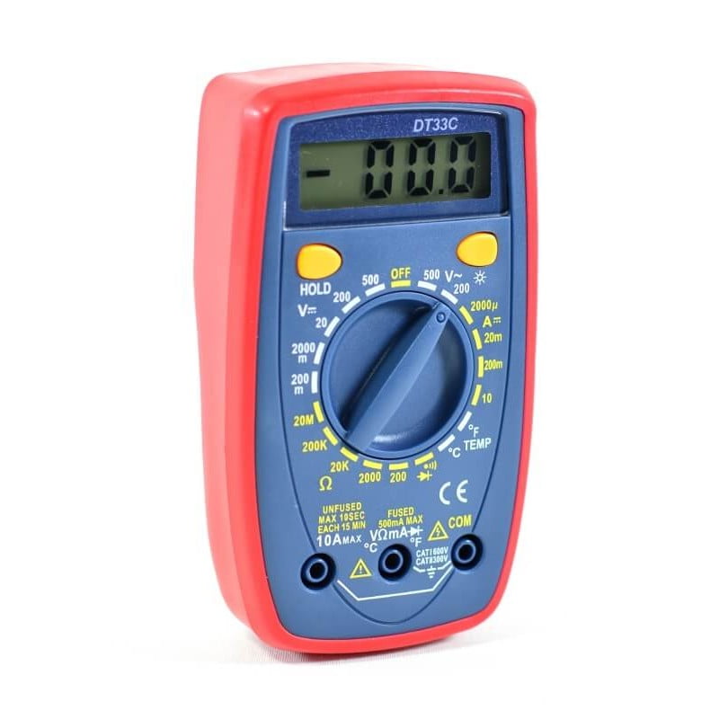 Multimetru Digital, Cabluri testare + Sonda temperatura incluse