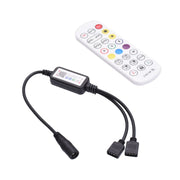 Mini-Controller LED RGB 24 Taste, 2 Iesiri si Magic Smart,144W