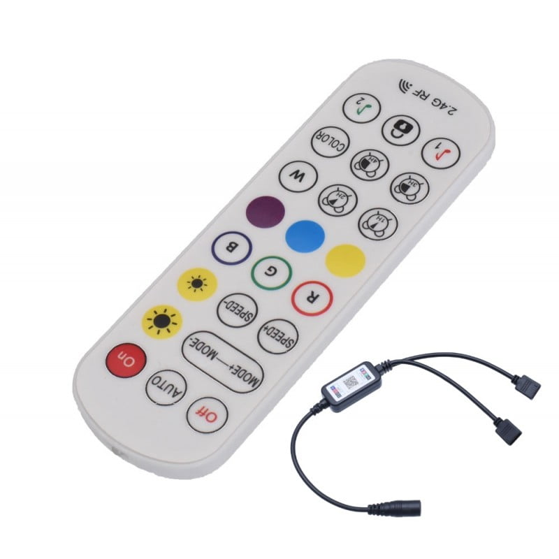Mini-Controller LED RGB 24 Taste, 2 Iesiri si Magic Smart,144W