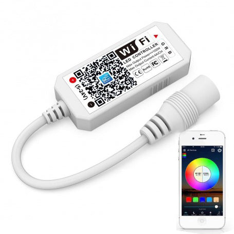 Mini-Controller LED RGB cu Wi-Fi 5-24V