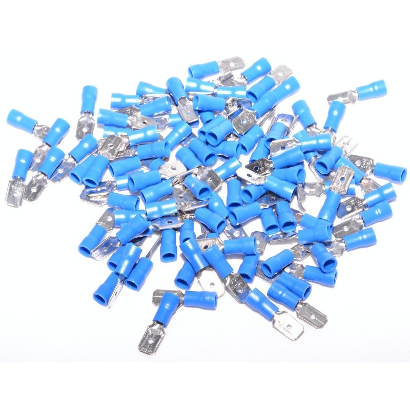 Papuc Electric Izolat Tata Albastru 6,3MM 100B/Punga