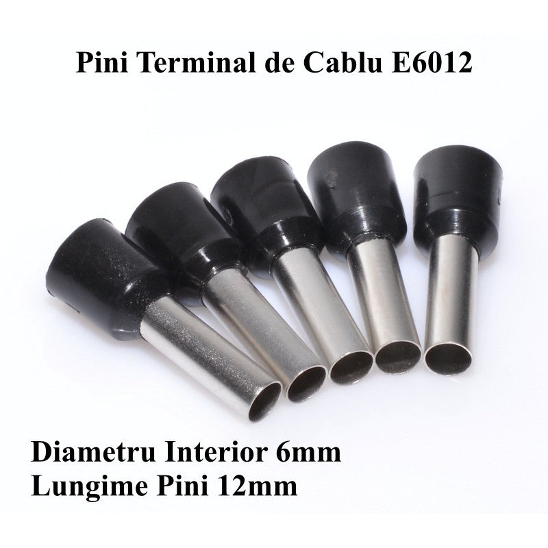 Pin Terminal Pentru Cablu E1508 Negru , 100Buc/Set