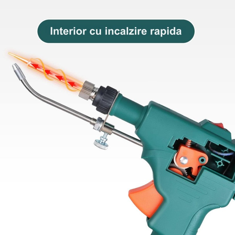 Pistol de Lipit Automat cu Fludor, 40W-80W, GT10