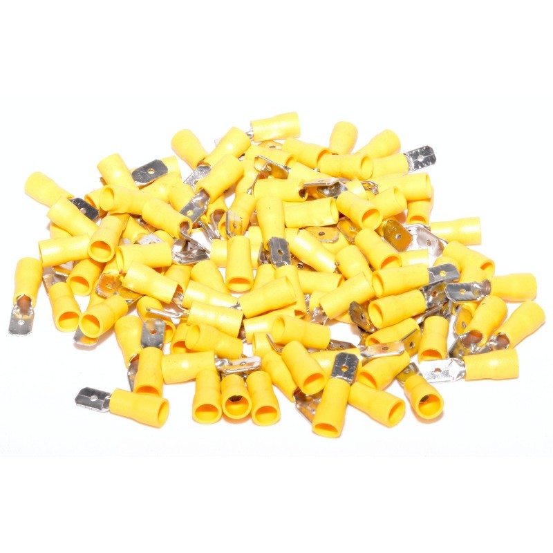 Papuc Electric Tip Tata Galben 6,3MM ,100Buc/Set