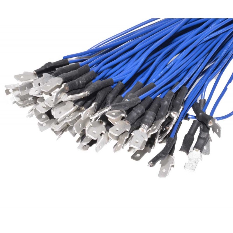 Papuc electric TATA, 4,8MM, Fir 20 cm, 100buc/Set, Albastru