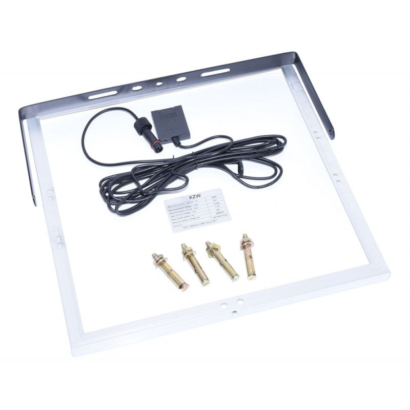 Kit Iluminare cu Panou Solar + Proiector Led 150W + Telecomanda, Pachet Complet
