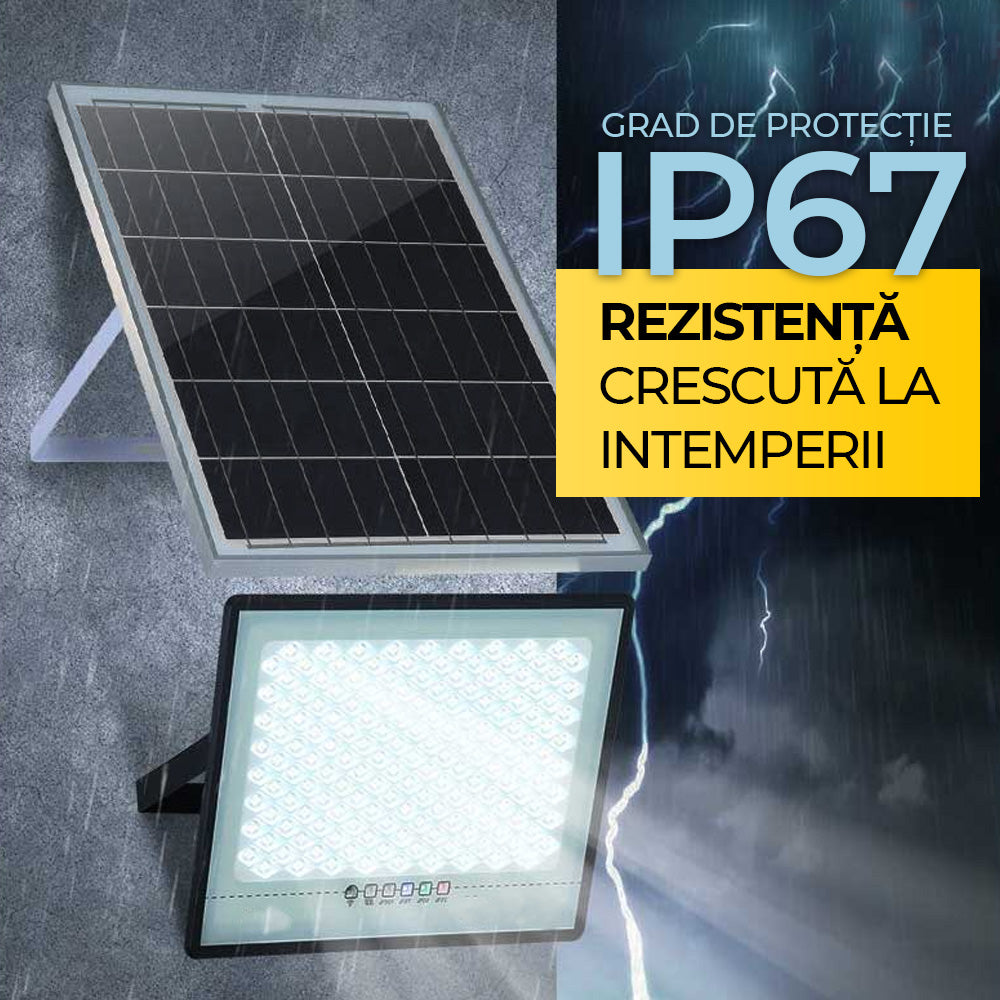 Proiector Solar Led 300W, Kit Complet, Ip67, ElectroAZ