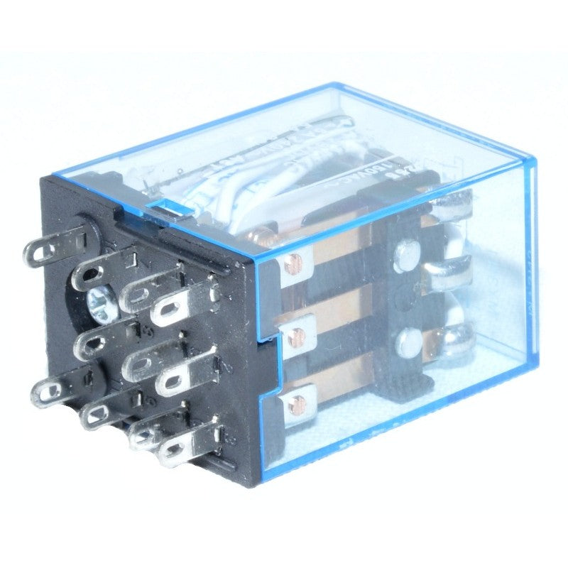 Releu 220V-AC, Electromagnetic, 11 Pini, Cu soclu