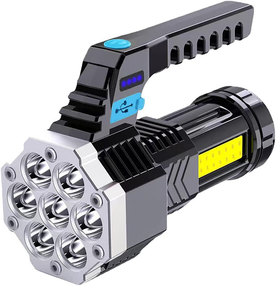 Lanternă LED Reîncărcabilă USB - 9 LED-uri Puternice, 4 Moduri Iluminare, 2400mAh