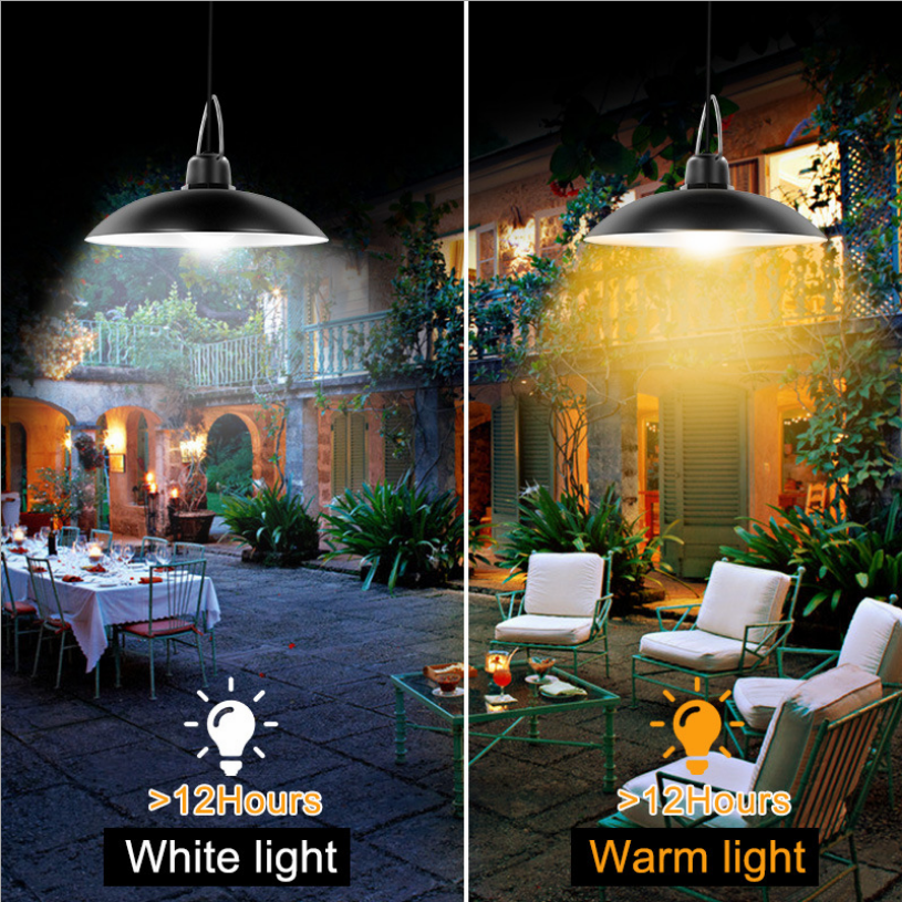 Lampa Solara Dubla Suspendata, 2 Candelabre cu Panou Fotovoltaic Separat, IP65