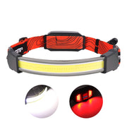 Lanterna de Cap, LED COB Reincarcabila USB, Senzor Miscare si Rezistenta la Apa IPX5