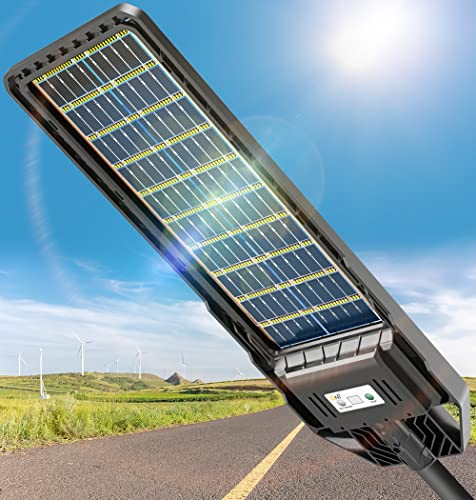 Lampa Stradala Solara 200W, Panou Bifacial, Incarcare Dubla, Senzor si Telecomanda