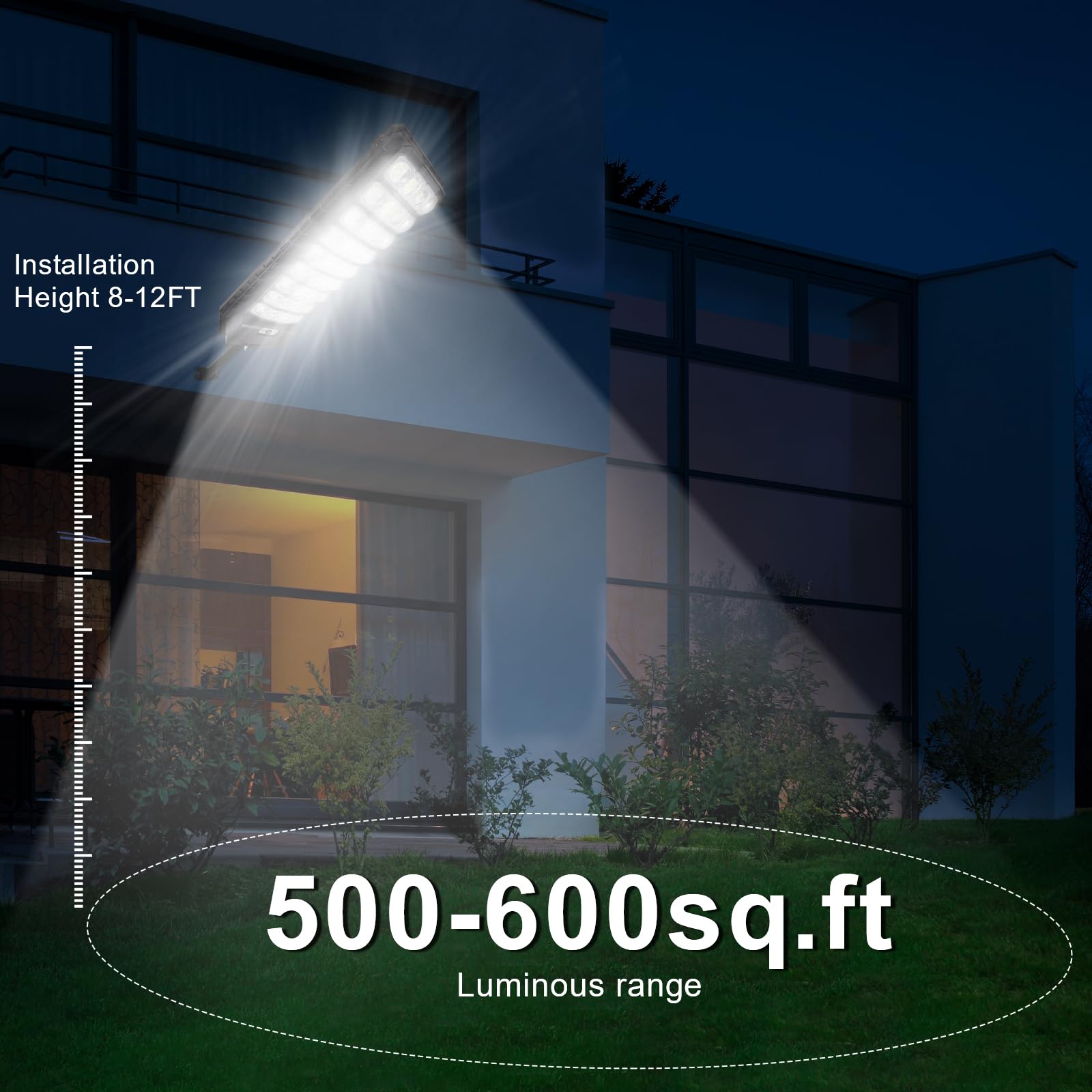Lampa Solara Stradala cu Senzor de Miscare, Telecomanda si Protectie IP65
