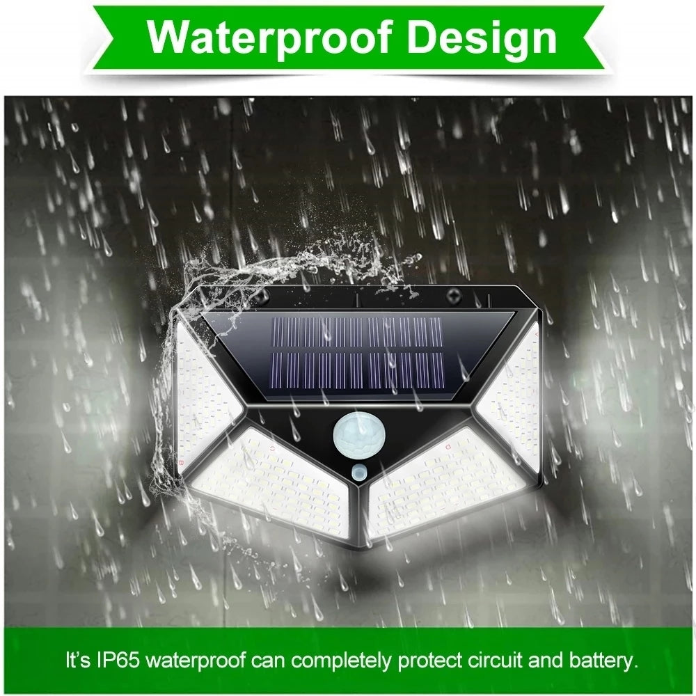 Set 4 Lampi Solare LED de Exterior, Senzor de Miscare, 3 Moduri Iluminare, IP65 Waterproof
