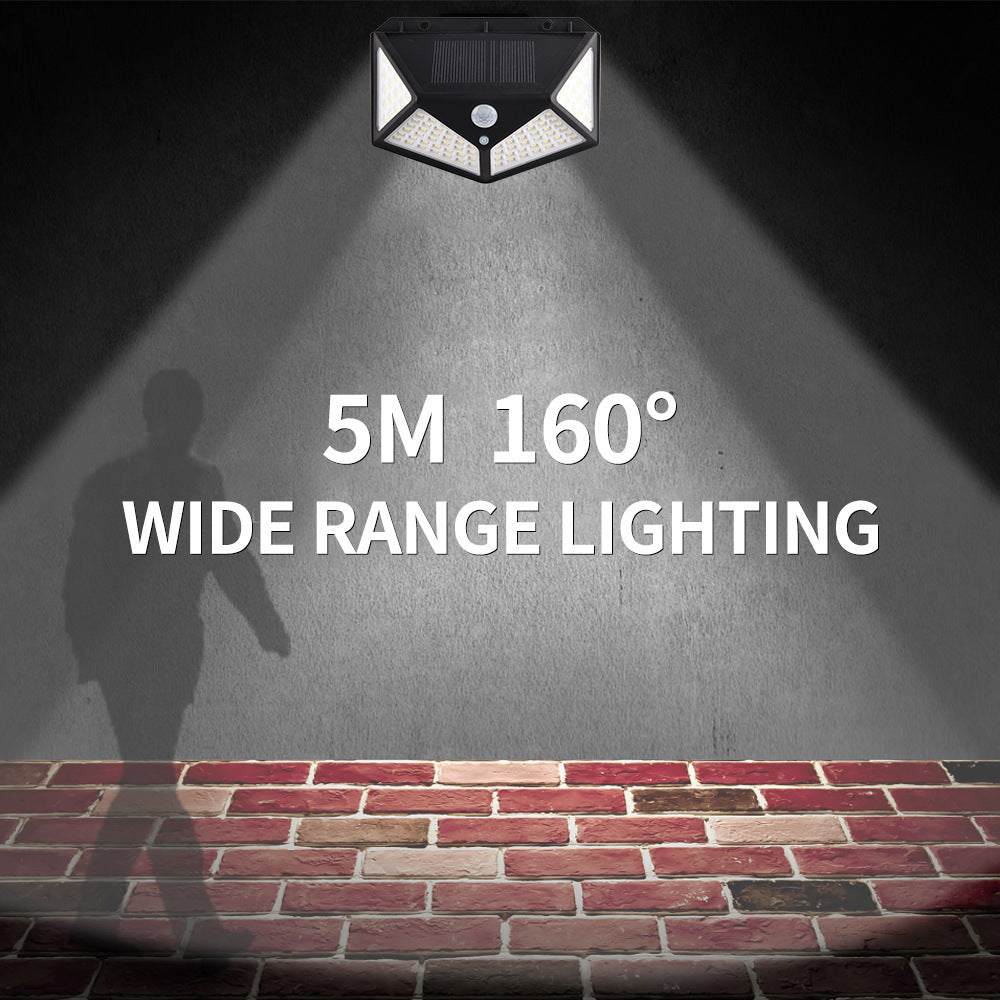 Set 4 Lampi Solare LED de Exterior, Senzor de Miscare, 3 Moduri Iluminare, IP65 Waterproof