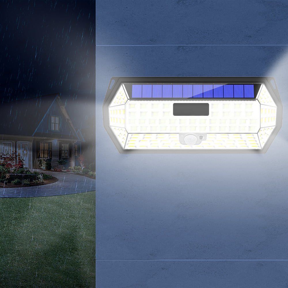 Set 2 Lampi Solare 148 LED cu Senzor de Miscare, 3 Moduri Iluminare, IP65 Waterproof