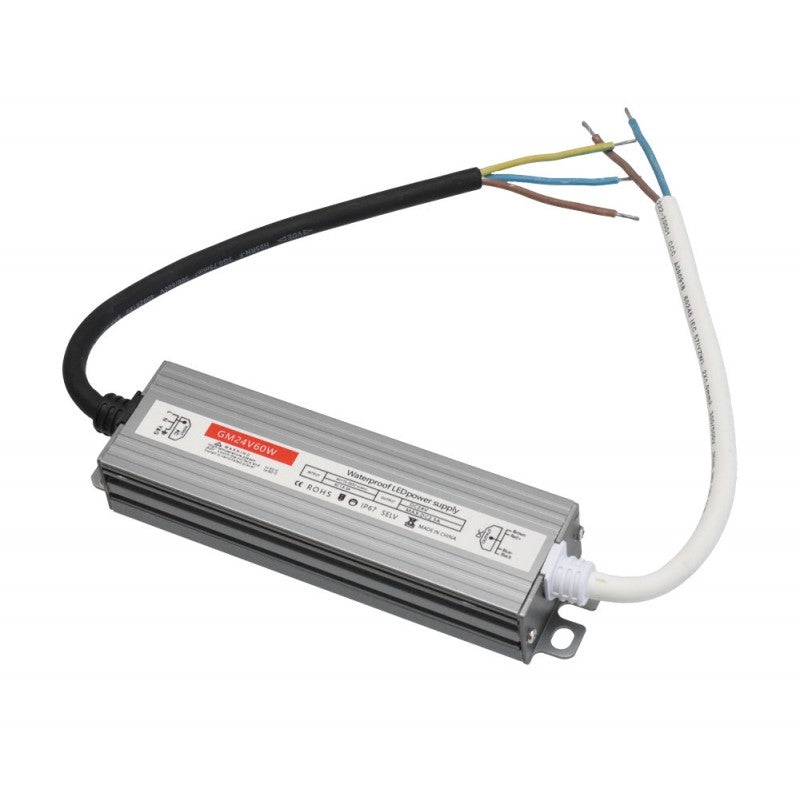 Sursa de Alimentare Slim, 24V-60W, Carcasa Metalica, IP67, 2.5A