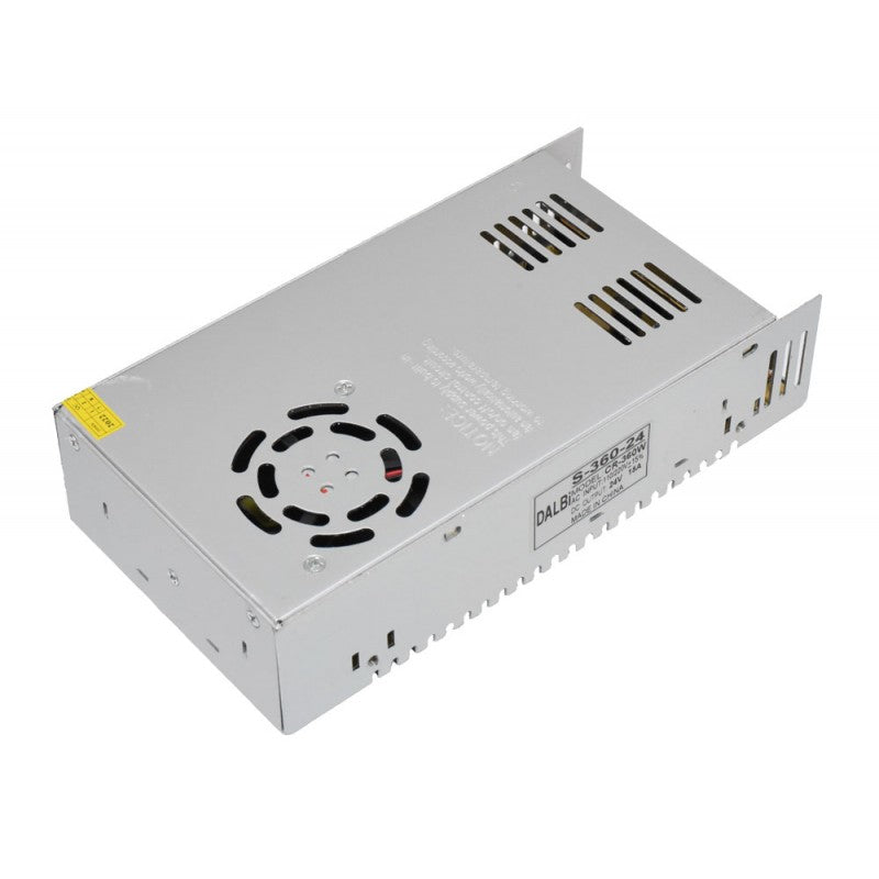 Sursa de Alimentare Slim, Carcasa Metalica, Interior, 24V, 360W, 15A