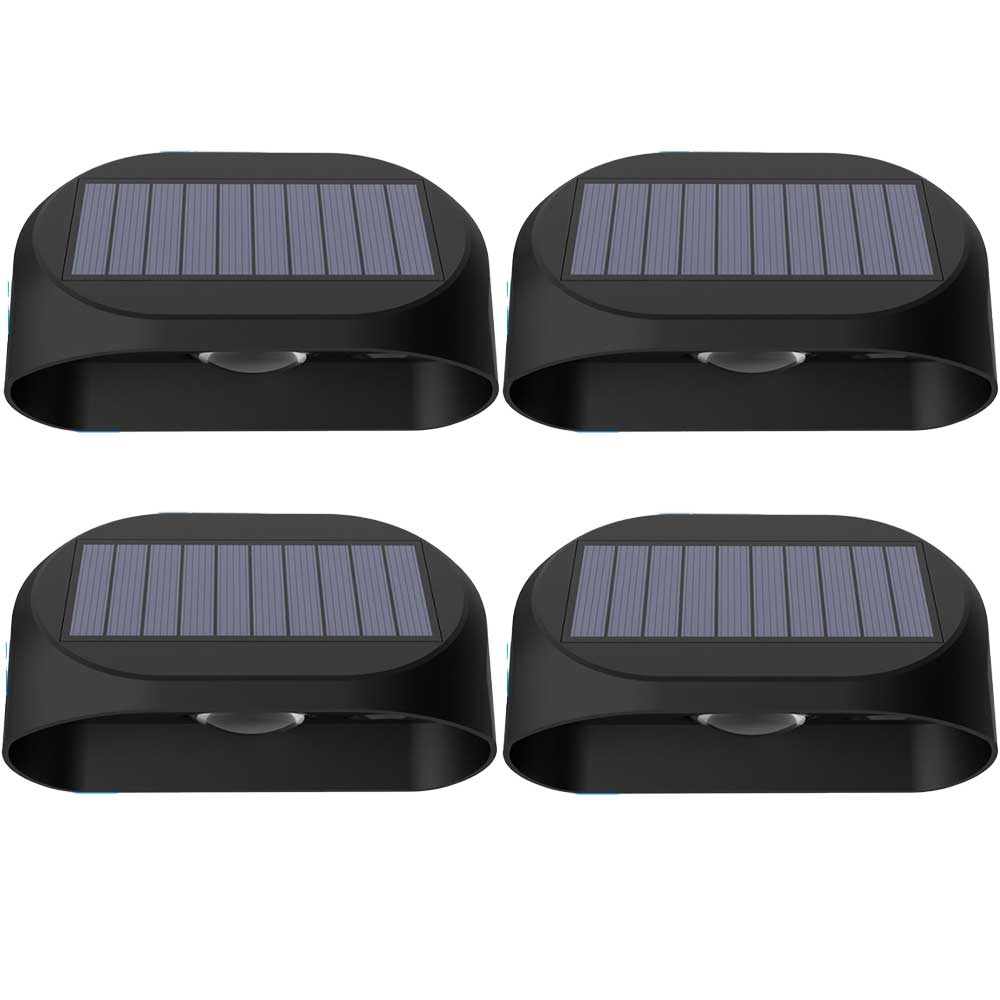 Set 4 Lămpi Solare de Perete pentru Exterior, Lumină Multicoloră RGBW, Classlights