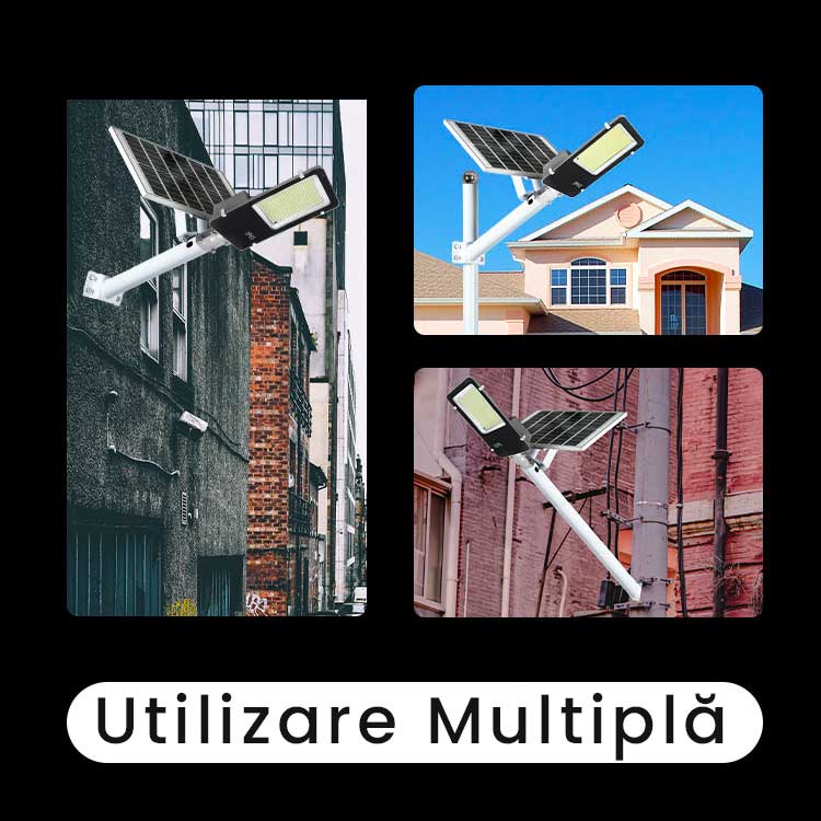 Lampa Solara Led 500W, Telecomanda si Accesorii incluse - Alb Neutru, ElectroAZ