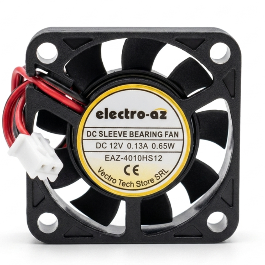 Ventilator DC 12V Tip Cooler, 40x40x12 mm, 0.65W, ABS