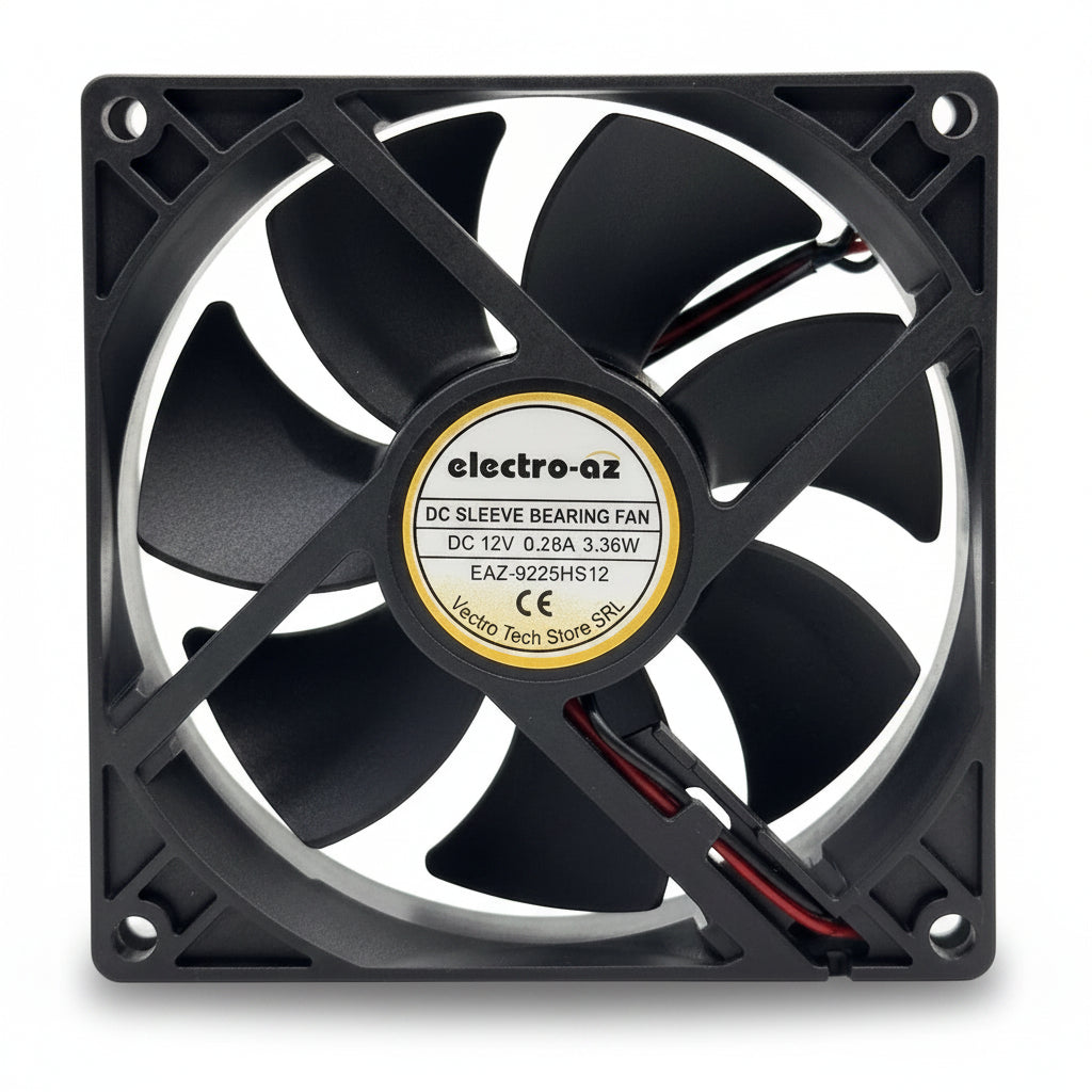 Ventilator DC 12V Tip Cooler, 92x92x25 mm, 3.36W, ABS