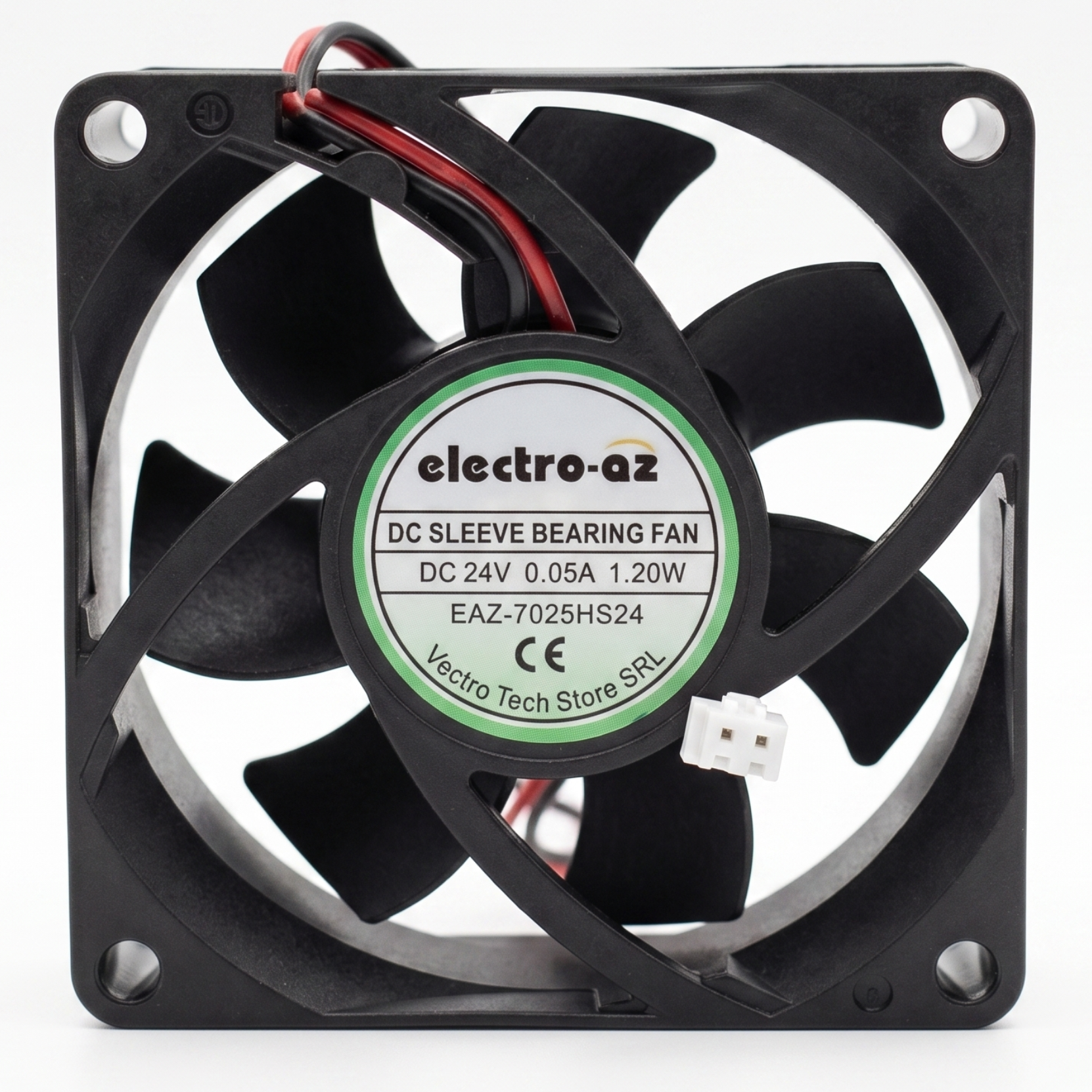 Ventilator DC 24V Tip Cooler, 70x70x25 mm, 1.2W, ABS