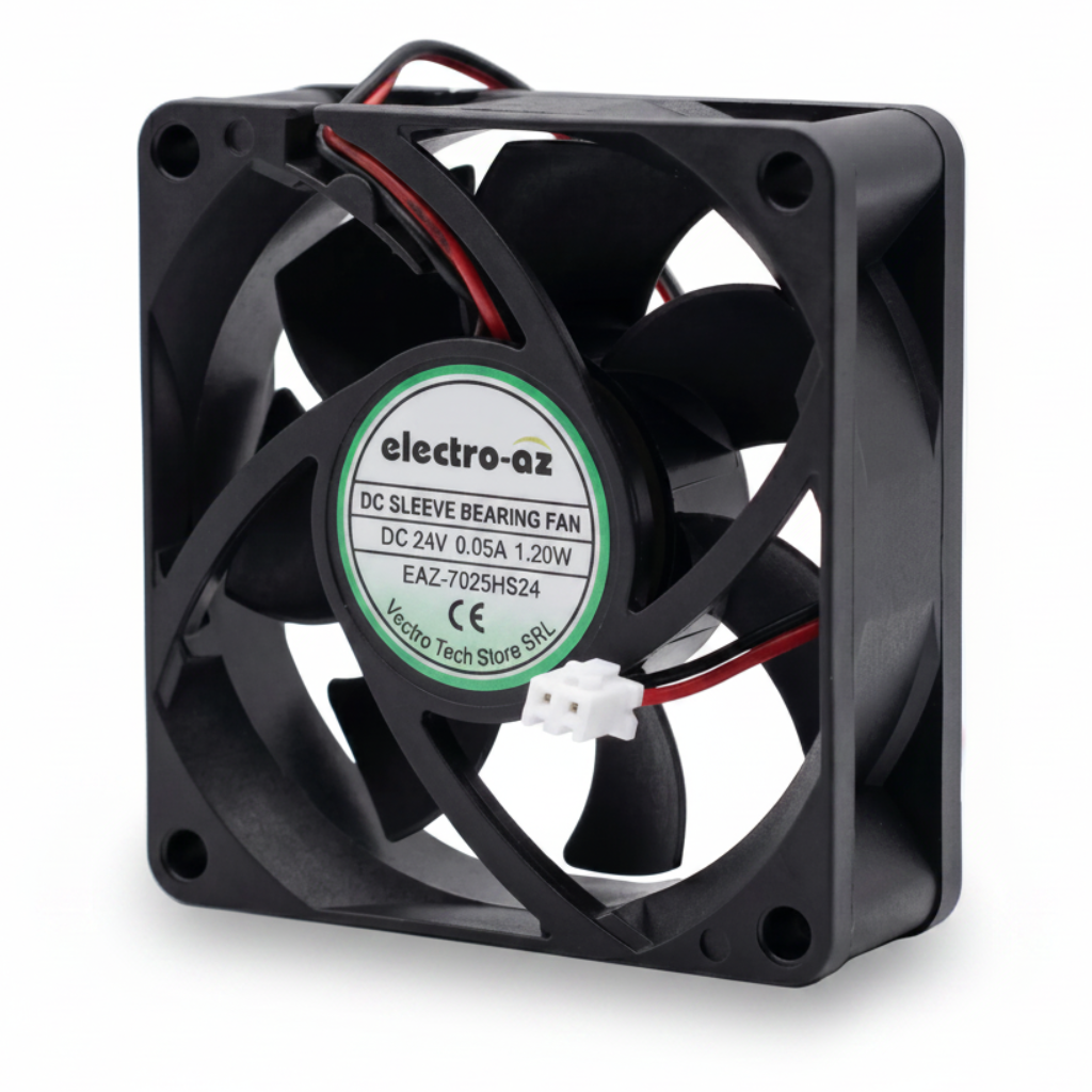 Ventilator DC 24V Tip Cooler, 70x70x25 mm, 1.2W, ABS