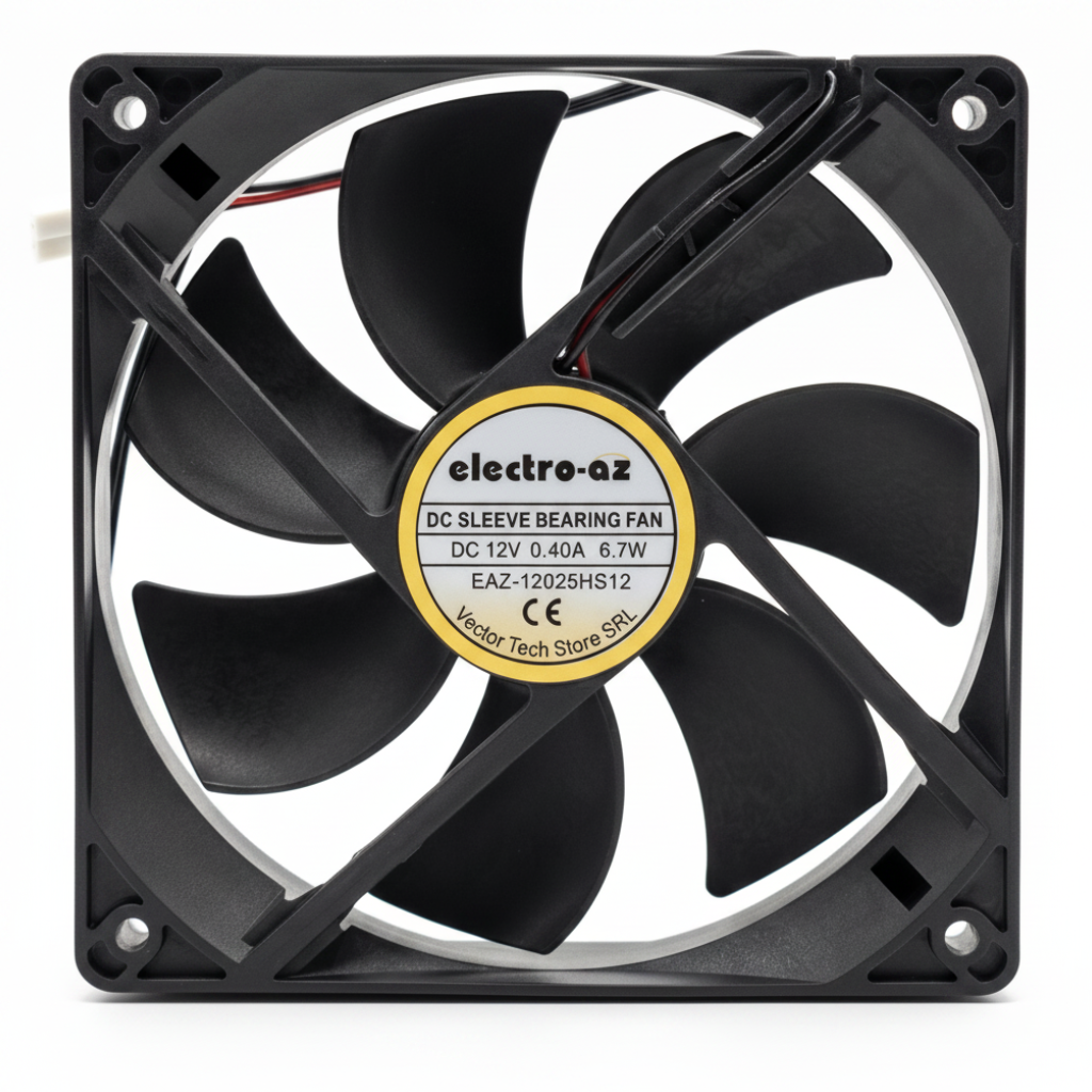 Ventilator DC 12V Tip Cooler, 120x120x25 mm, 6.7W, ABS