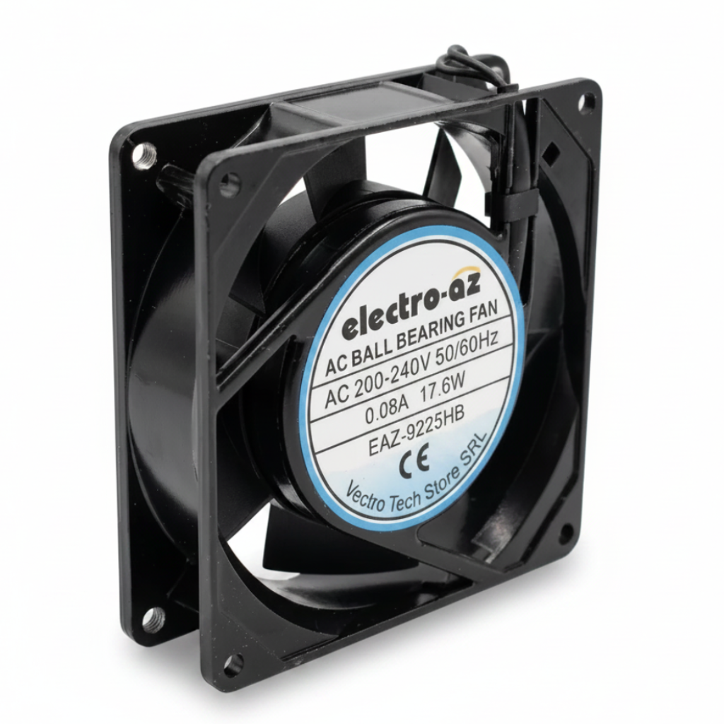 Ventilator Metalic cu Rulmenti, 92x92x25 mm, AC 220V, 17.6W