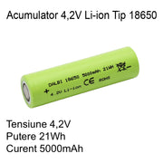 Acumulator Li-Ion 4,2V-3000mAh, 2 Buc