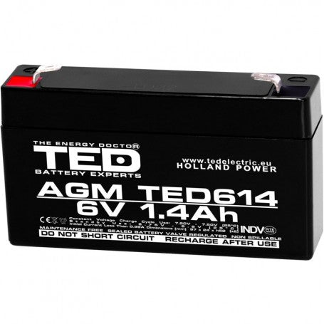 Acumulator Plumb-Acid 6V-4A Chrome