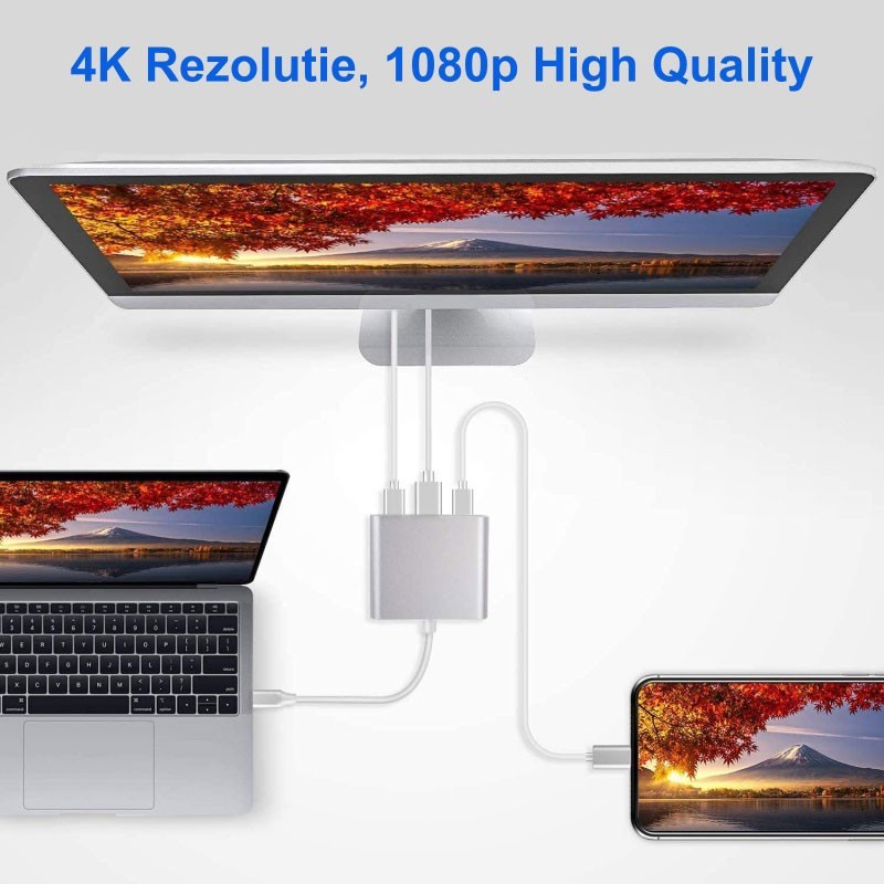 Adaptor Video Usb Tip-C la HDMI 4K - Usb 3.0 - Usb Tip-C
