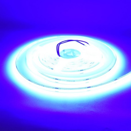 Banda Cob Led 24V - 8mm / 320led/ml - 11W/ml, Albastru - Interior IP20 - 5m/rol