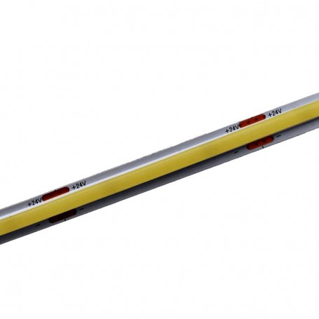 Banda Cob Led 24V - 8MM / 320led/ml - 11W/ml, Lumina Alb-Rece 6500K - 1200lm - Interior IP20 - 5m/rol