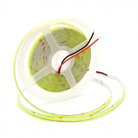 Banda Cob Led 24V - 8mm / 320led/ml - 11W/ml, Verde - Interior IP20 - 5m/rol