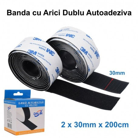 Banda Dubla cu Arici Autoadeziva 3 x 200cm