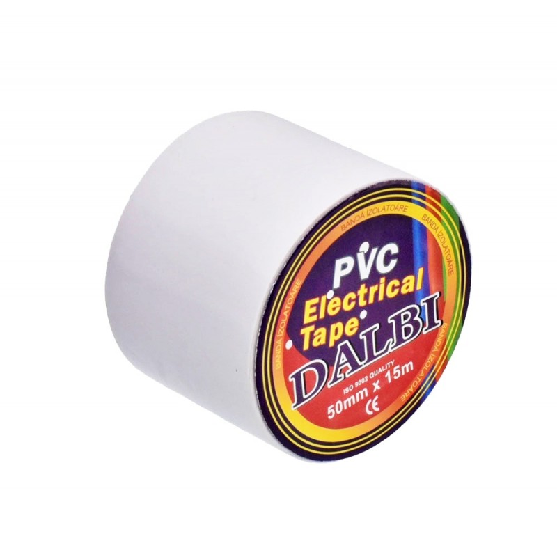 Set 5x Banda izolier, Lata, 50mm, PVC, Lungime 15m, Alb