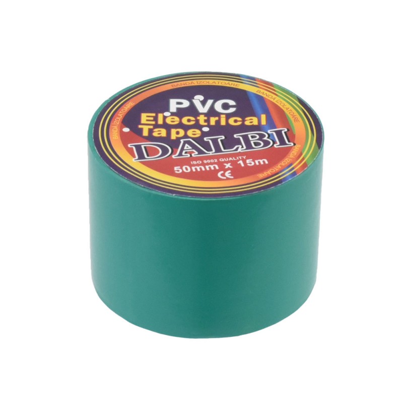 Set 5x Banda izolier, Lata, 50mm, PVC, Lungime 15m, Verde