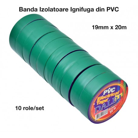 Banda Izolier Verde 19mm x 20m SET 2 BUC